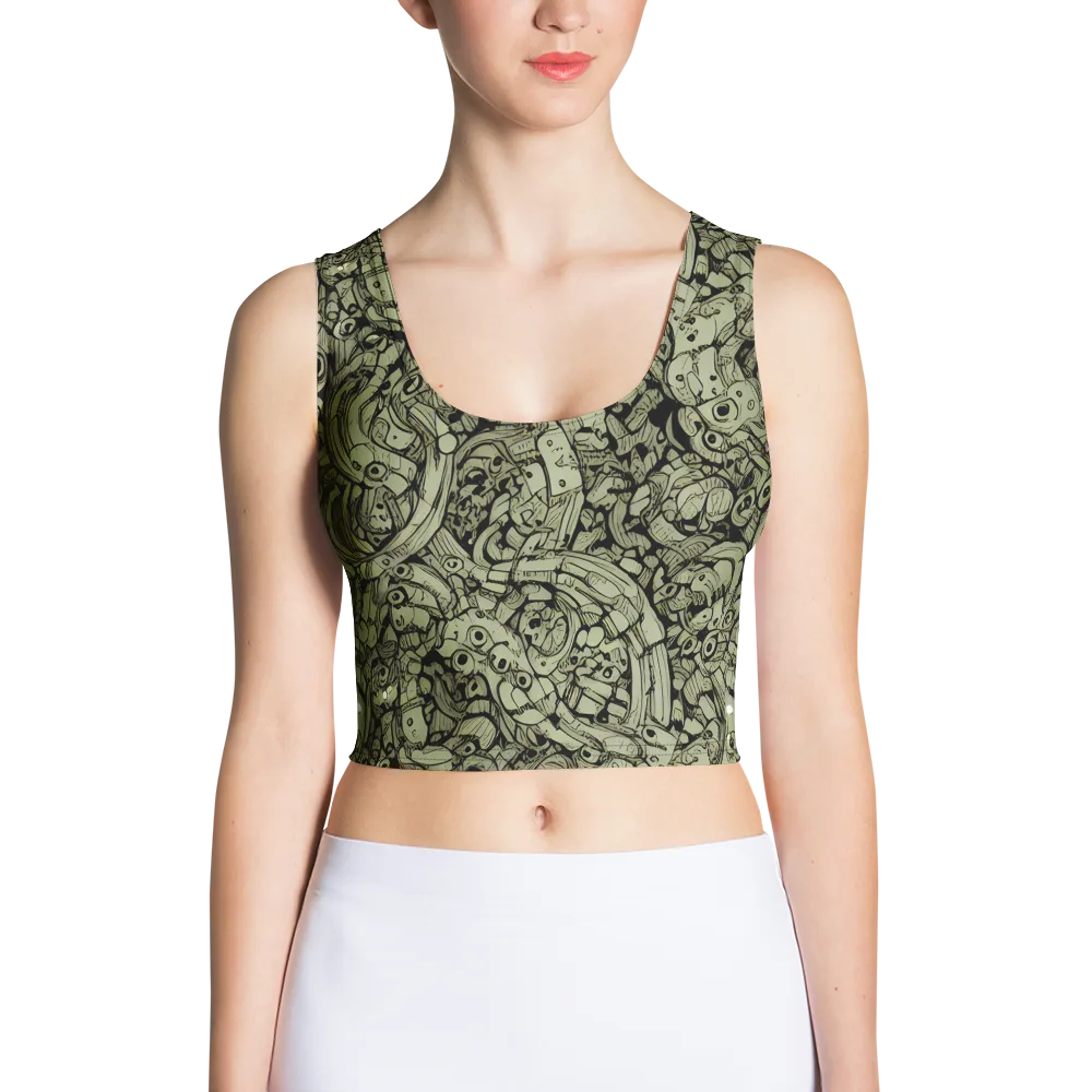 Olive Oddities on Crop Top — Front