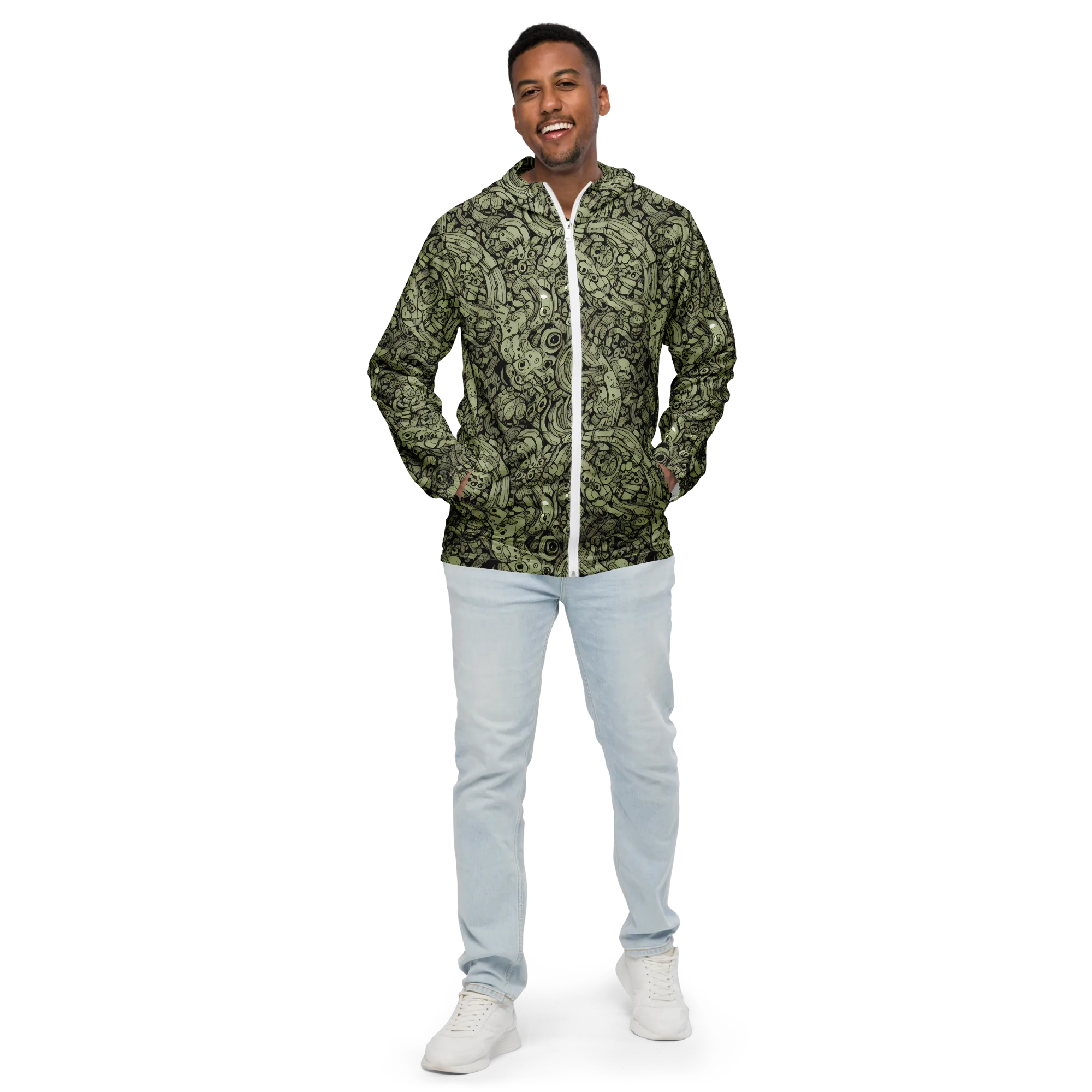 Olive Oddities on Men's Windbreaker — Front