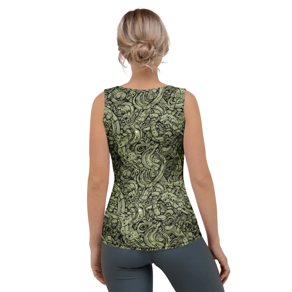 Olive Oddities on Women's Tank Top — Back