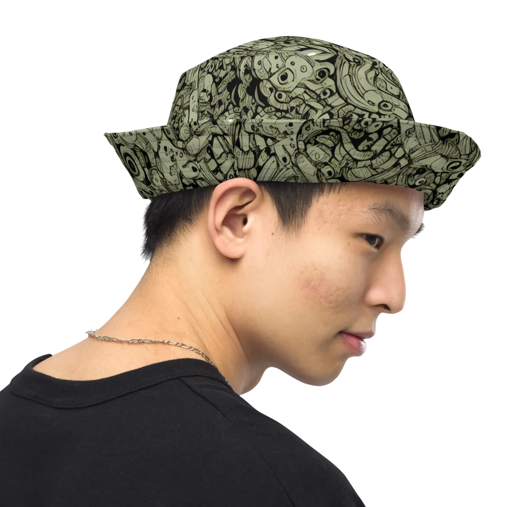 Olive Oddities on Reversible Bucket Hat — Right Outside
