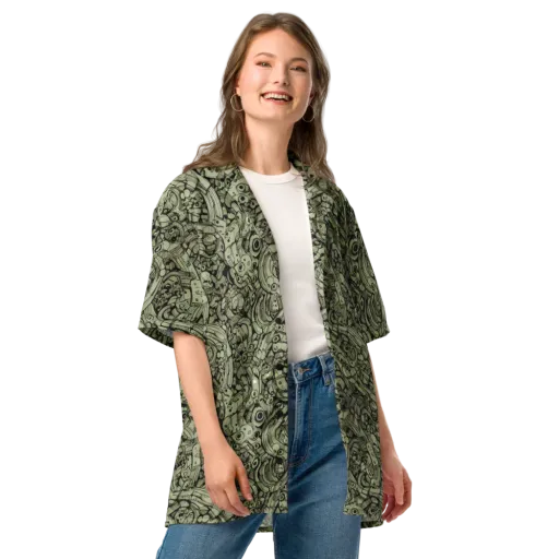 Olive Oddities on a Button Shirt