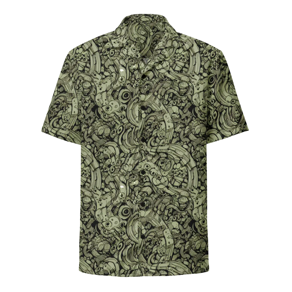 Olive Oddities on Button Shirt — Front