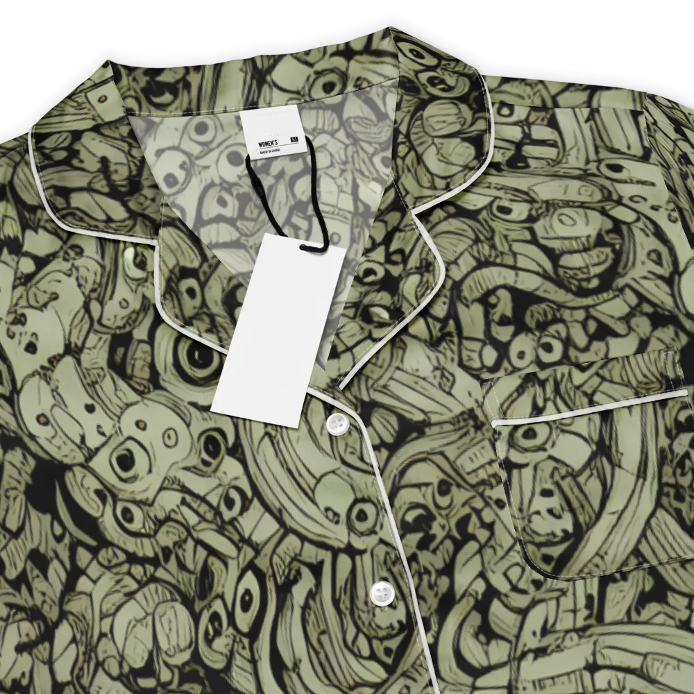 Olive Oddities on Women's Short Sleeve Pajama Top — Product details