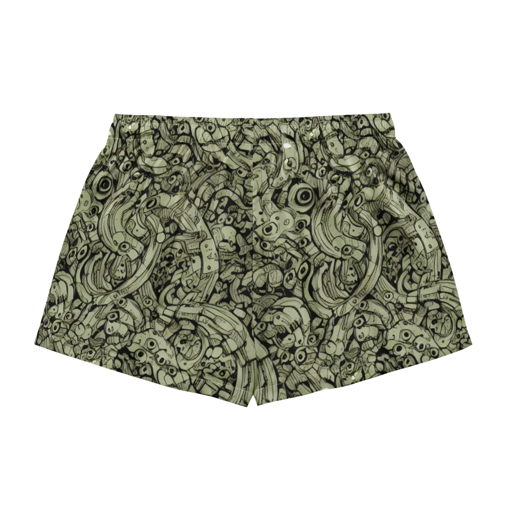 Olive Oddities on Women's Pajama Shorts — Back