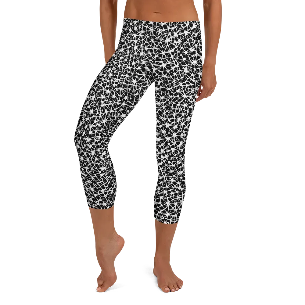 Ink Web on Capri Leggings — Front