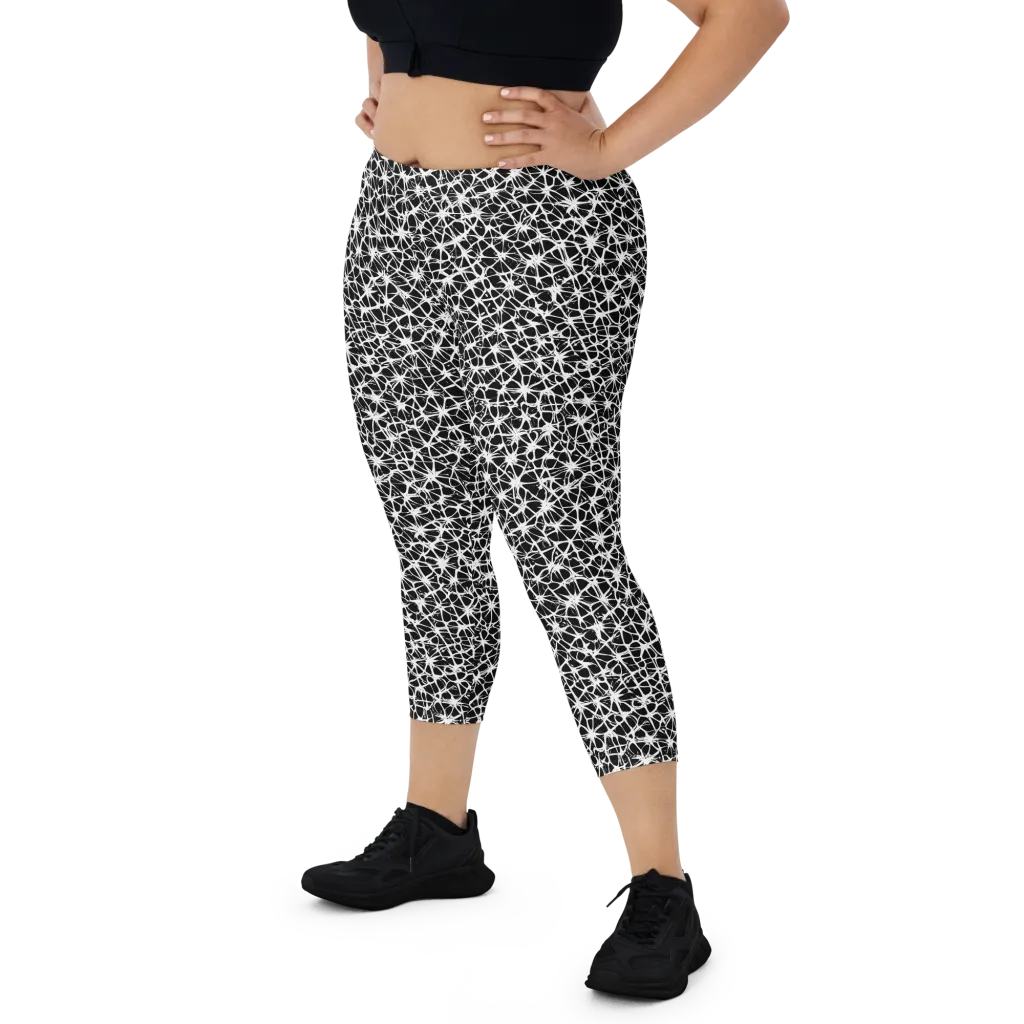 Ink Web on Capri Leggings — Front