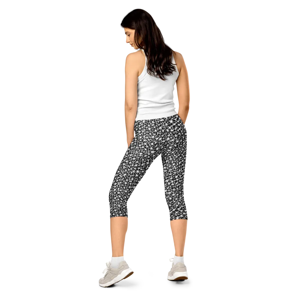 Ink Web on Capri Leggings — Back
