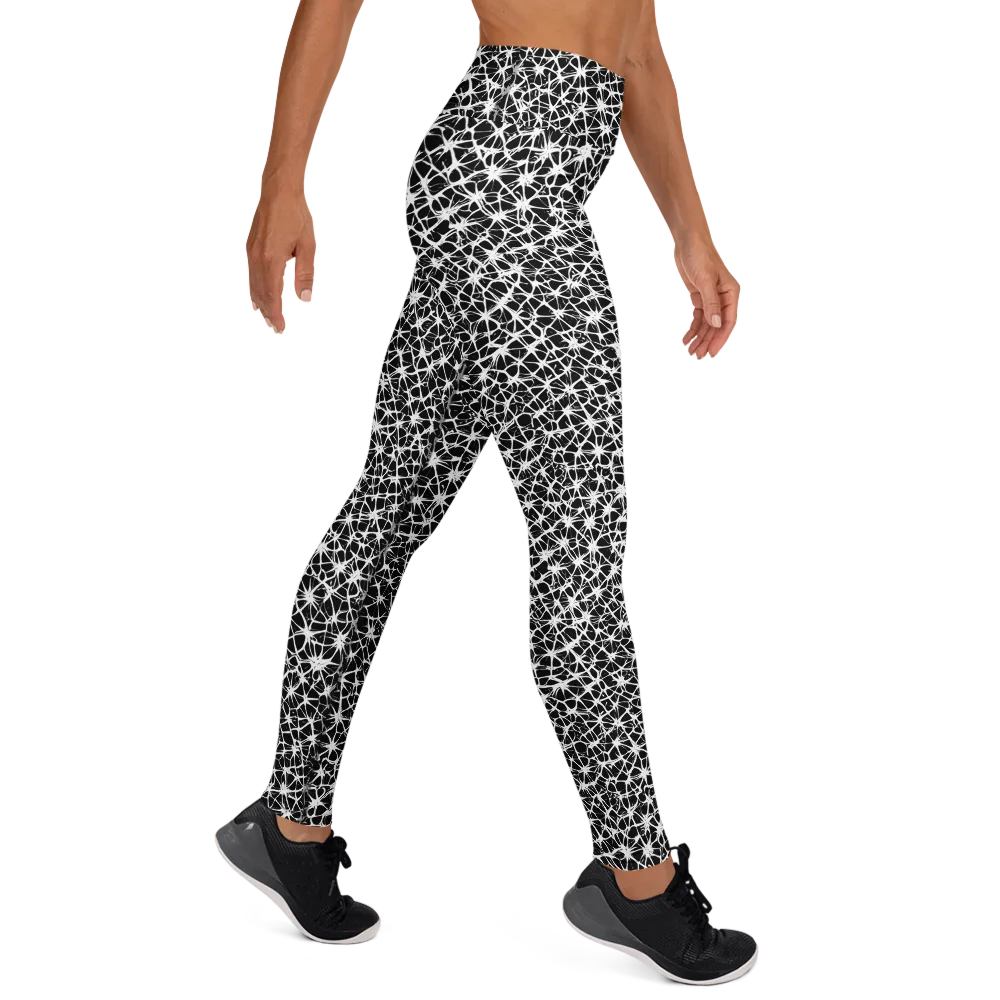 Ink Web on Yoga Leggings — Right