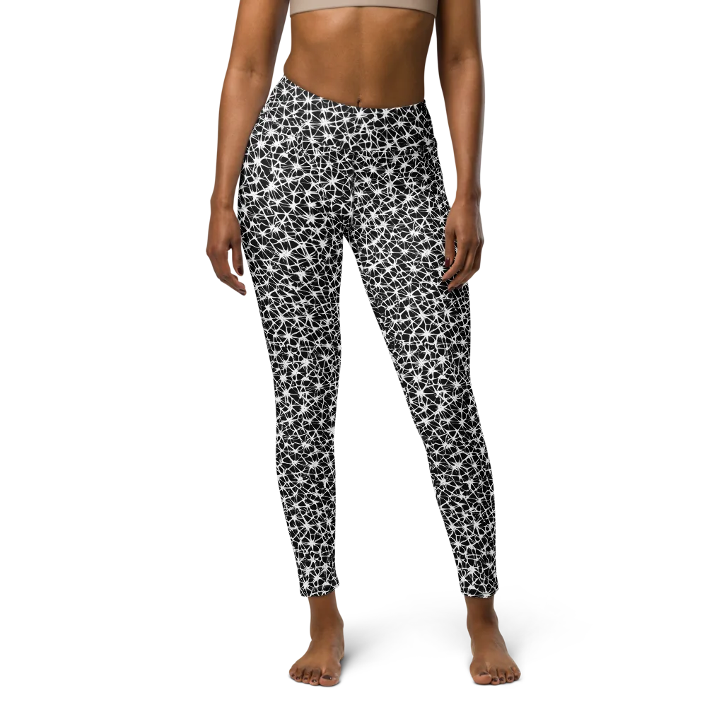 Ink Web on Yoga Leggings — Front