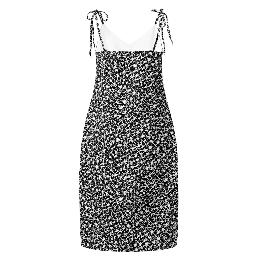 Ink Web on Slip Dress — Back