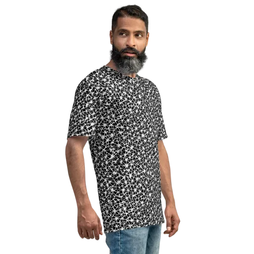 Ink Web on a Men's Crew Neck T-Shirt