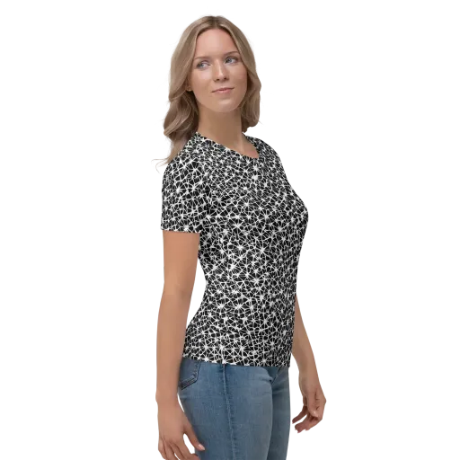 Ink Web on a Women's Crew Neck T-Shirt