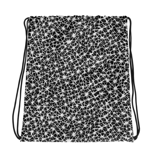 Ink Web on a Drawstring Bag