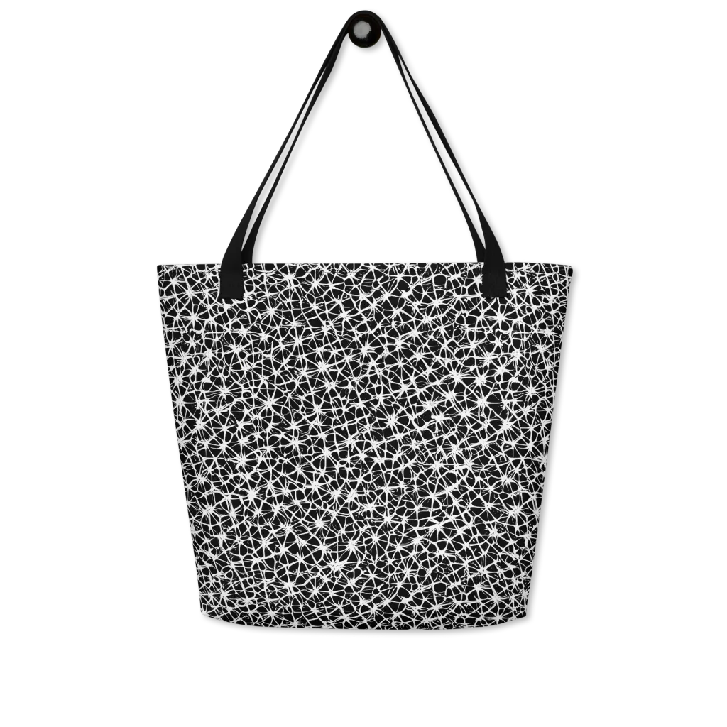 Ink Web on Large Tote Bag W/ Pocket — Front
