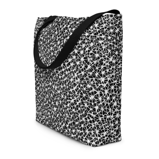 Ink Web on a Large Tote Bag W/ Pocket