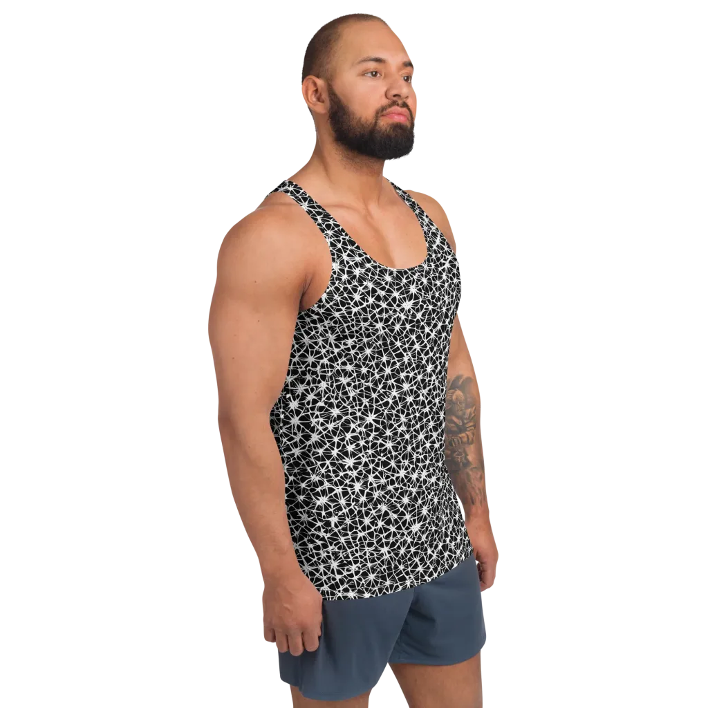 Ink Web on Men's Tank Top — Right Front