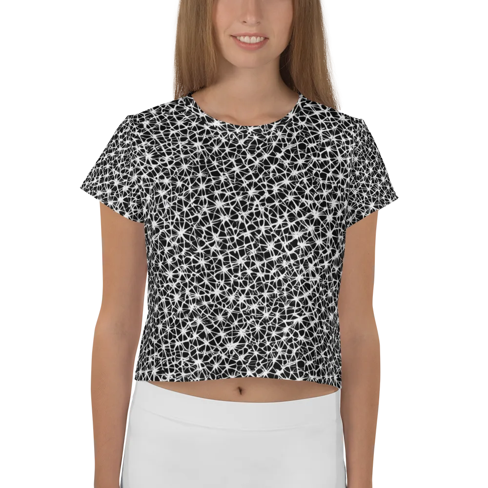 Ink Web on Crop Tee — Front