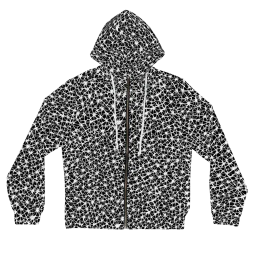 Ink Web on a Women's Full-Zip Hoodie