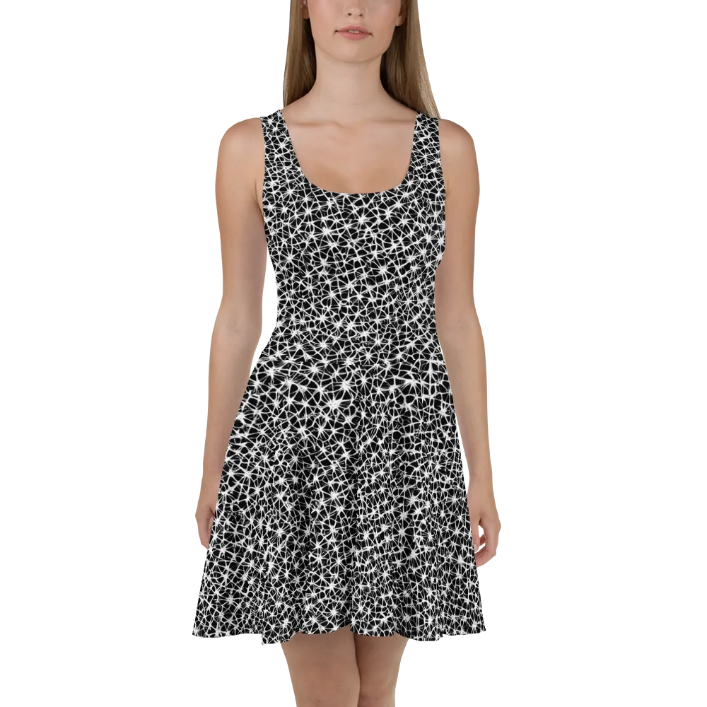 Ink Web on Skater Dress — Front