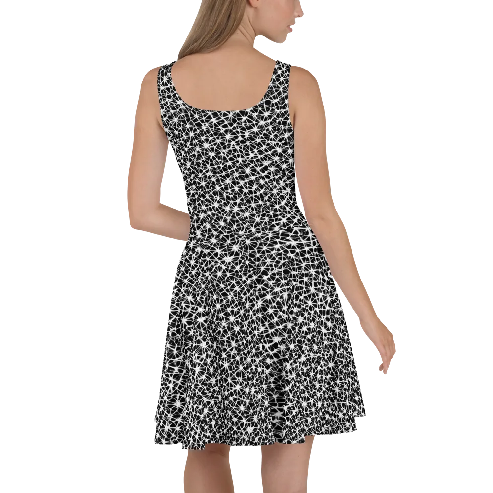 Ink Web on Skater Dress — Back