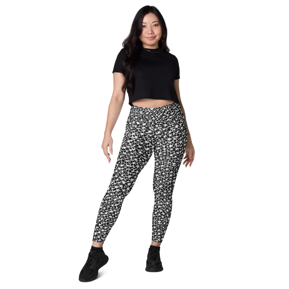 Ink Web on Leggings with Pockets — Front