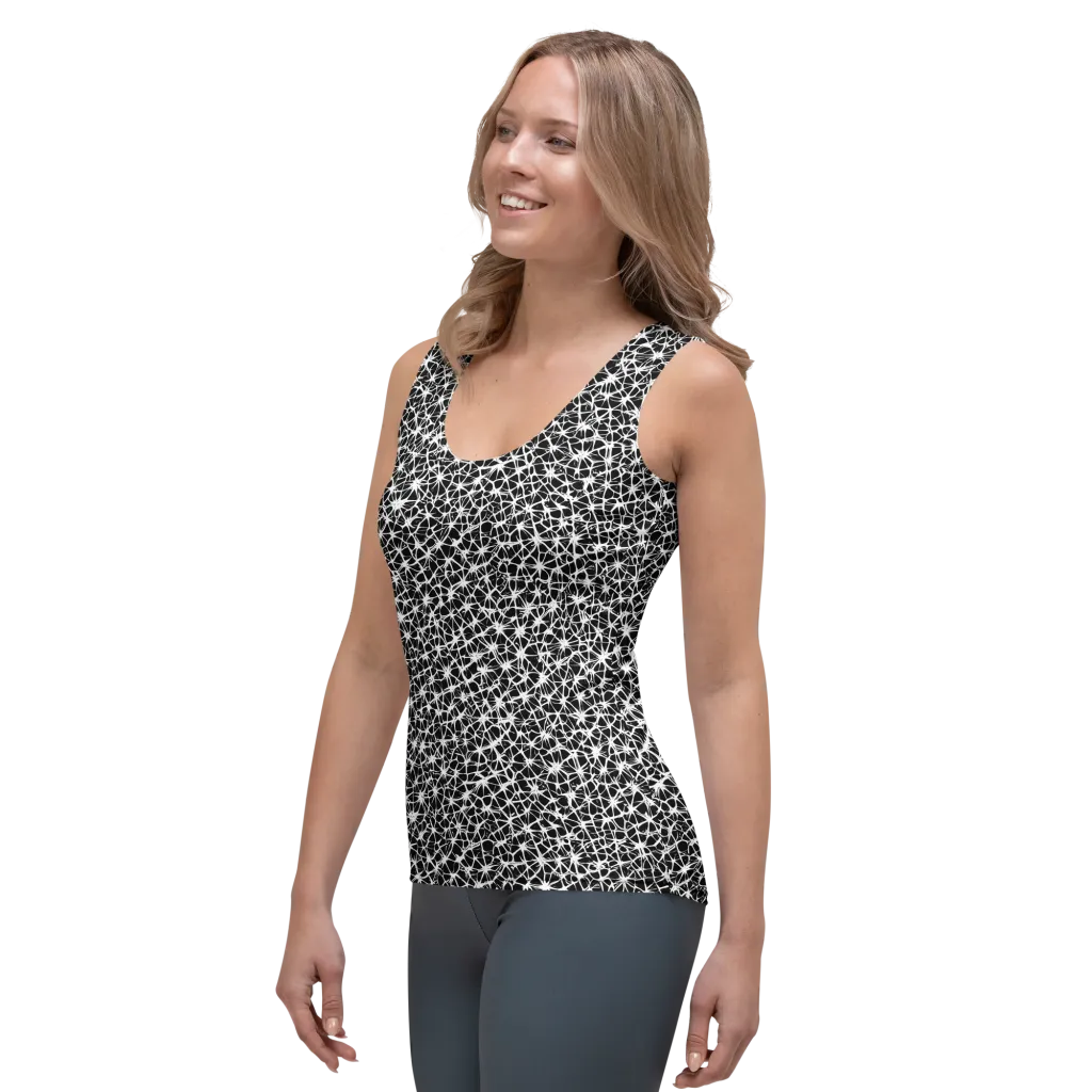 Ink Web on Women's Tank Top — Left Front