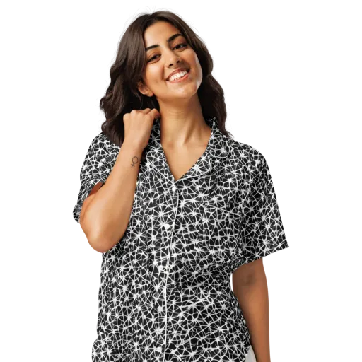 Ink Web on a Women's Short Sleeve Pajama Top