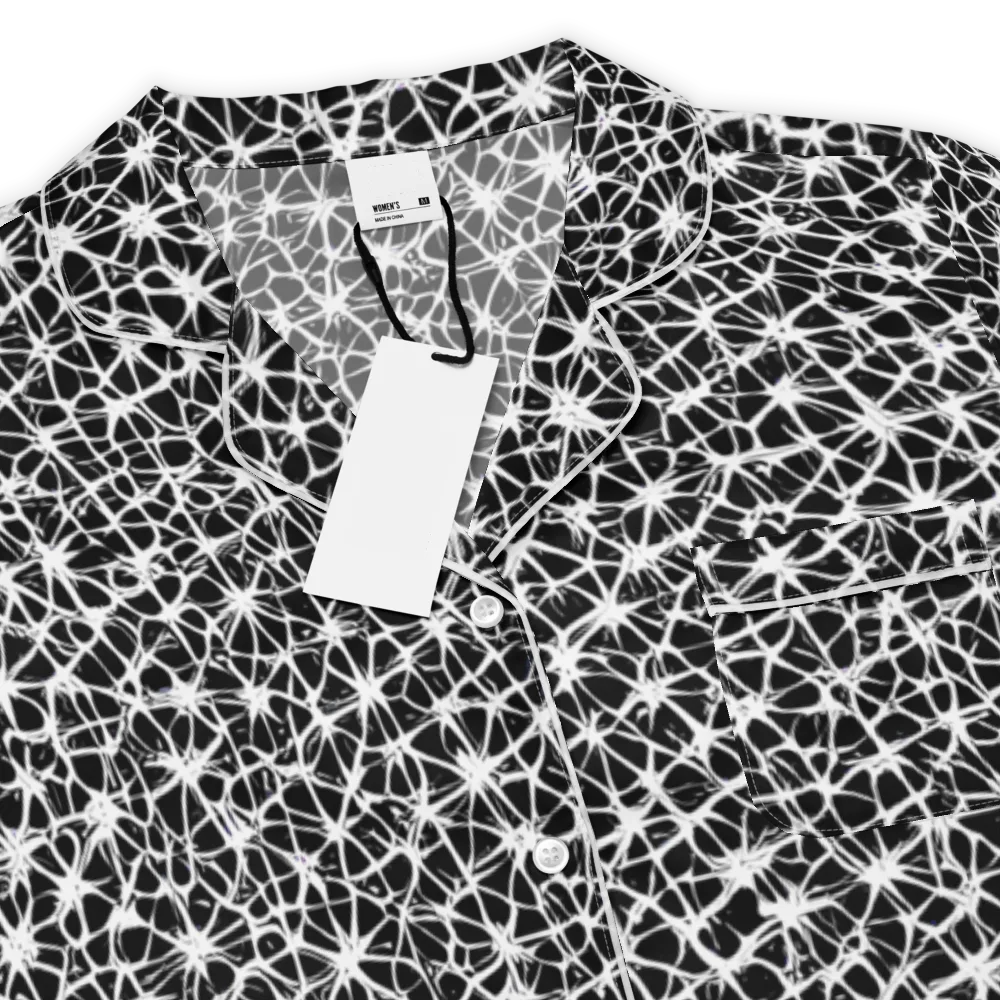 Ink Web on Women's Short Sleeve Pajama Top — Product details
