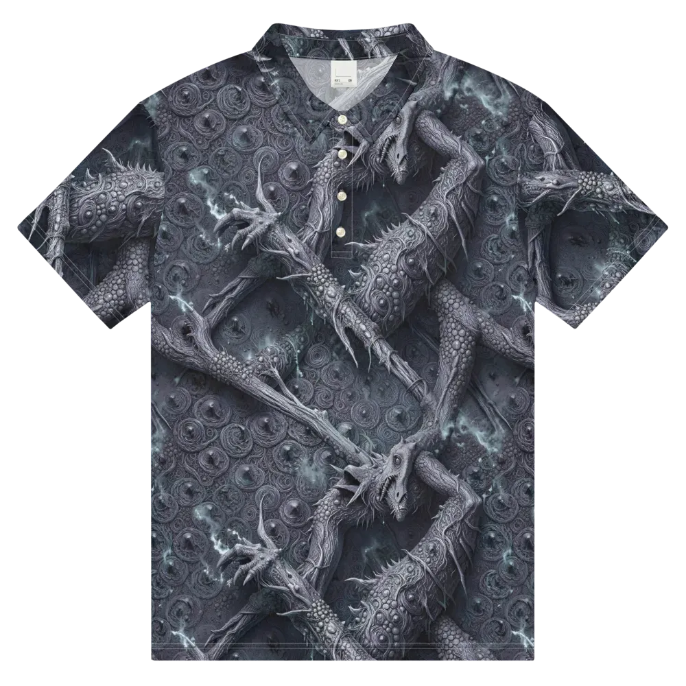 Wyrmwork on Men's Slim Fit Polo Shirt — Front