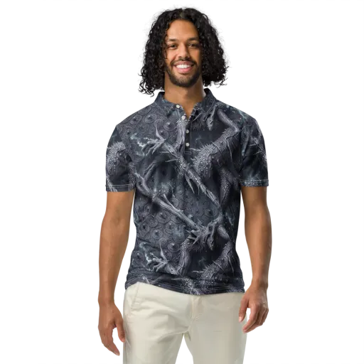 Wyrmwork on a Men's Slim Fit Polo Shirt