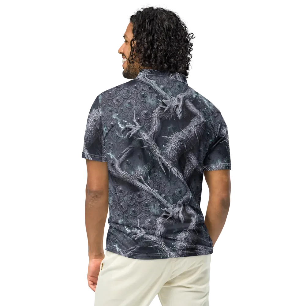 Wyrmwork on Men's Slim Fit Polo Shirt — Back