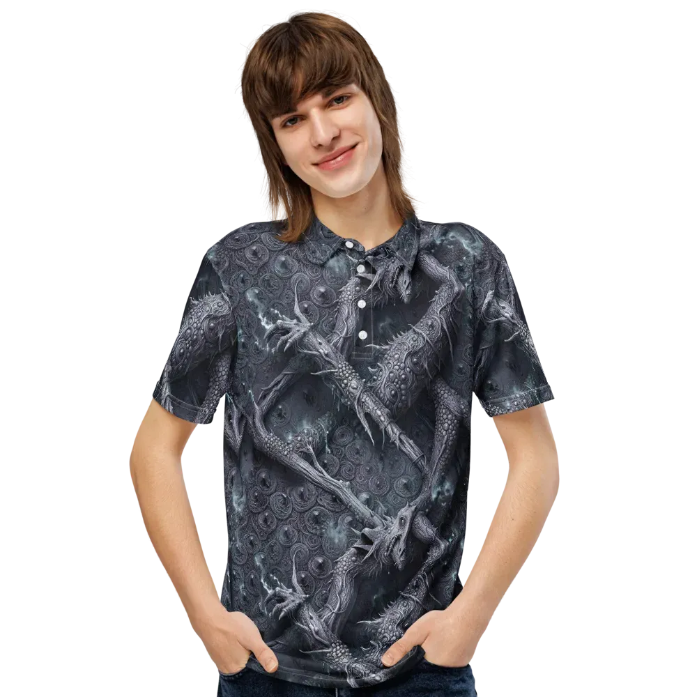 Wyrmwork on Men's Slim Fit Polo Shirt — Front