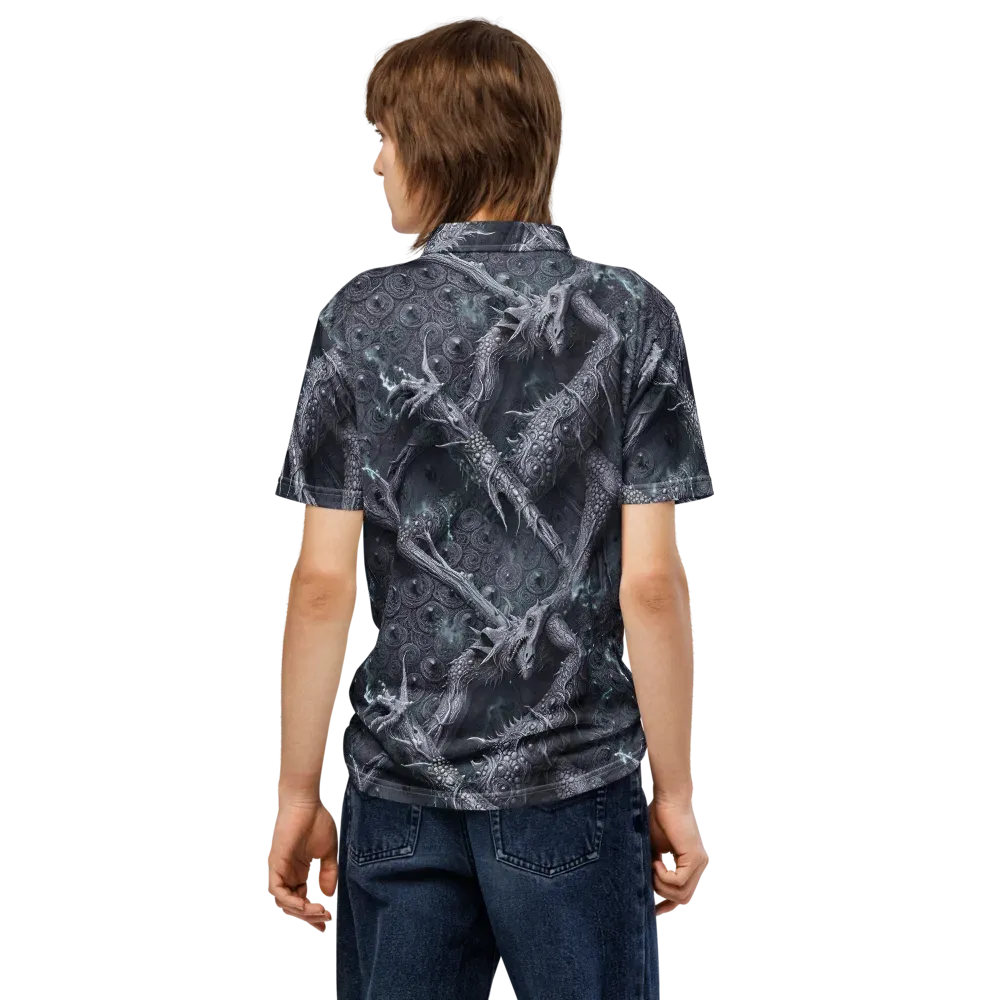 Wyrmwork on Men's Slim Fit Polo Shirt — Back