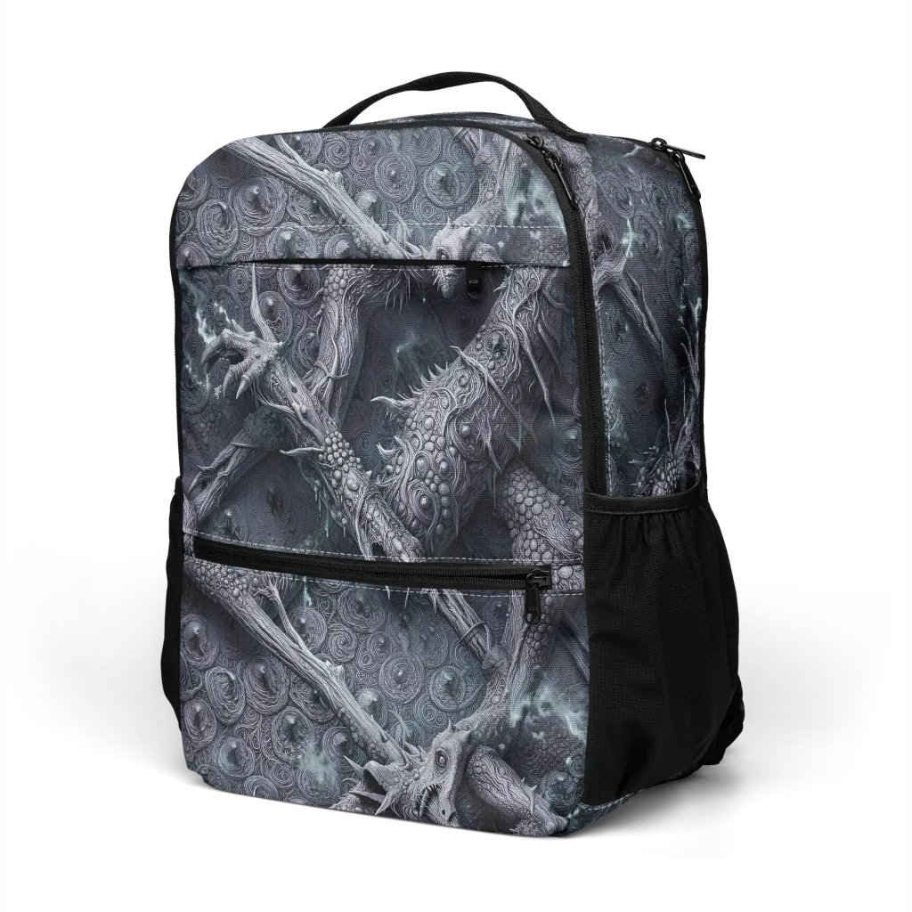 Wyrmwork on Utility Backpack — Left Front