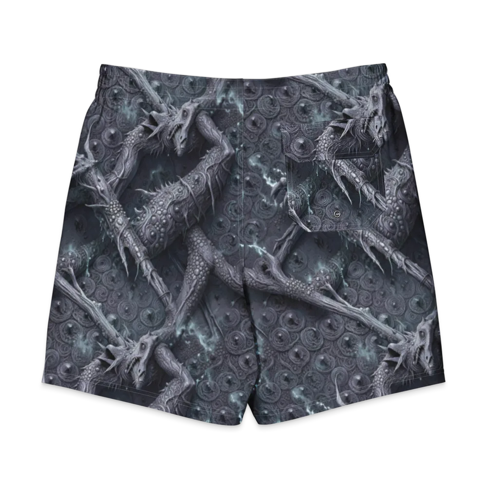 Wyrmwork on Men's Board Shorts — Back