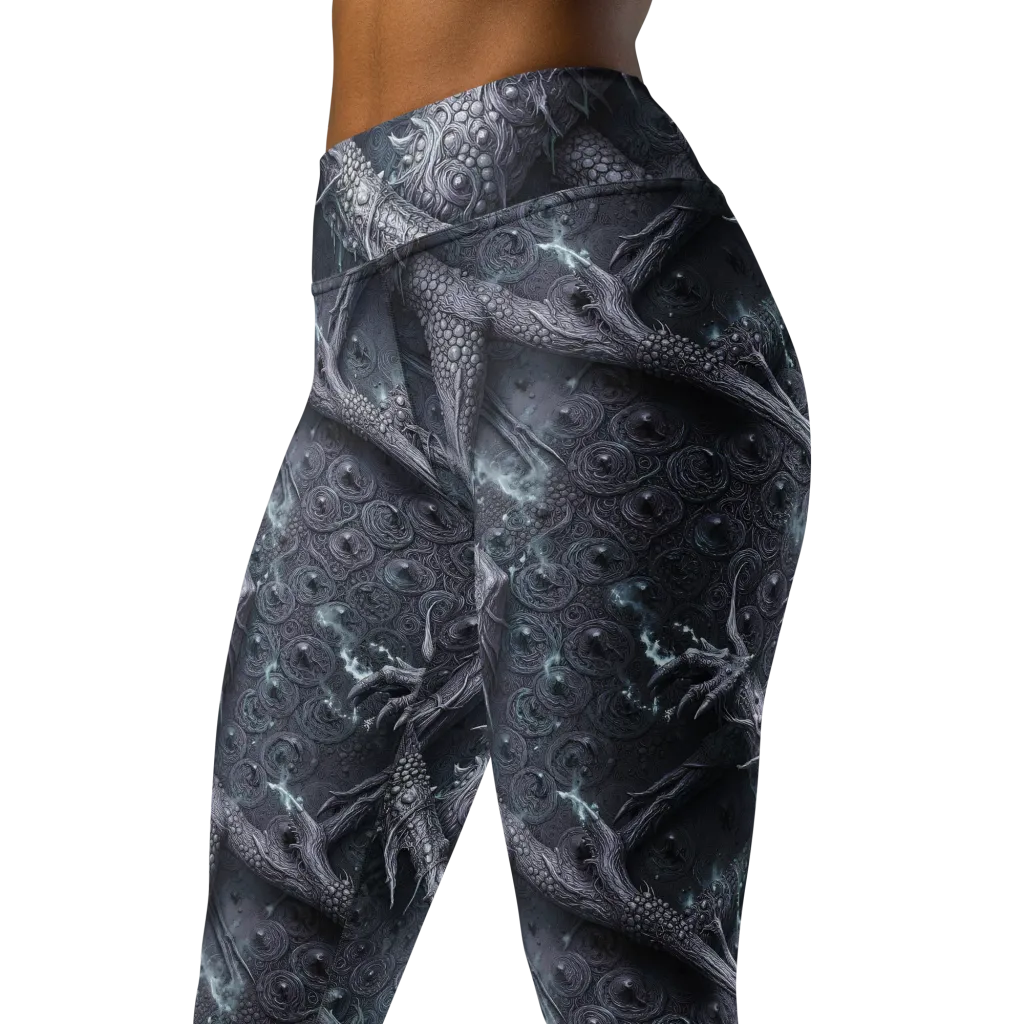 Wyrmwork on Yoga Leggings — Left Front