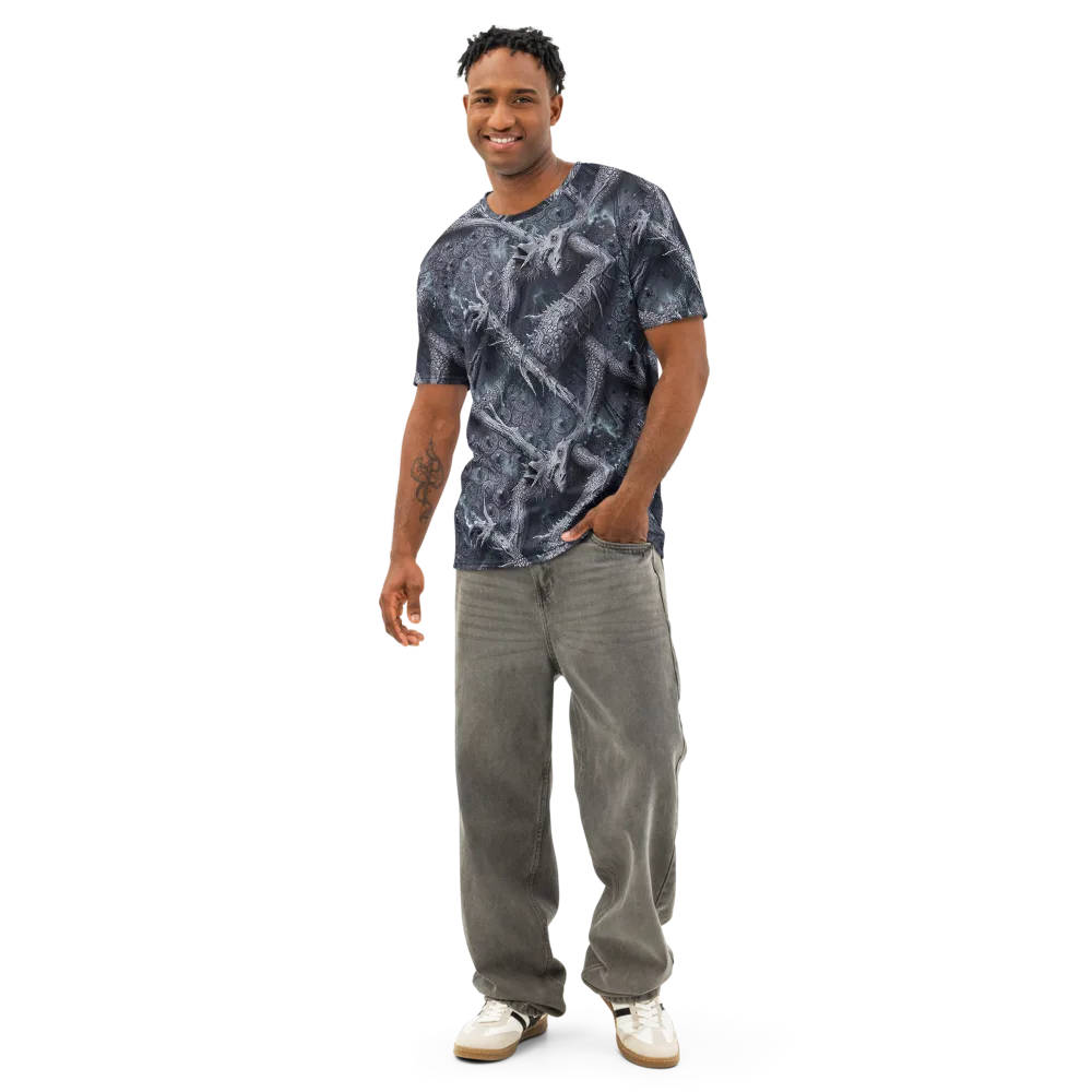 Wyrmwork on Men's Cotton Crew Neck T-Shirt — Front