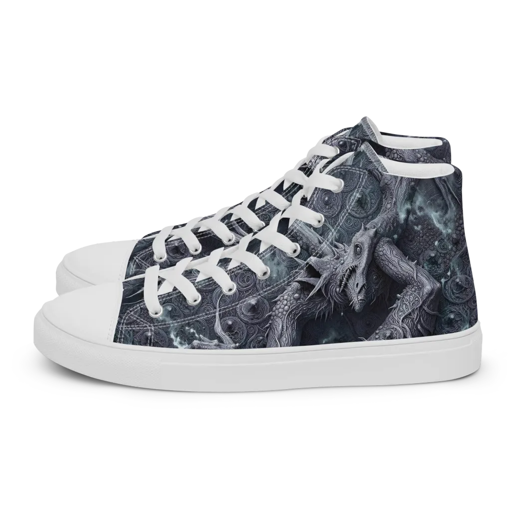 Wyrmwork on Women's High Top Canvas Shoes — Left