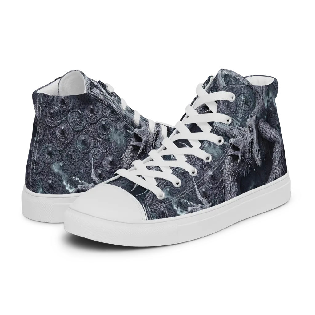 Wyrmwork on Women's High Top Canvas Shoes — Left