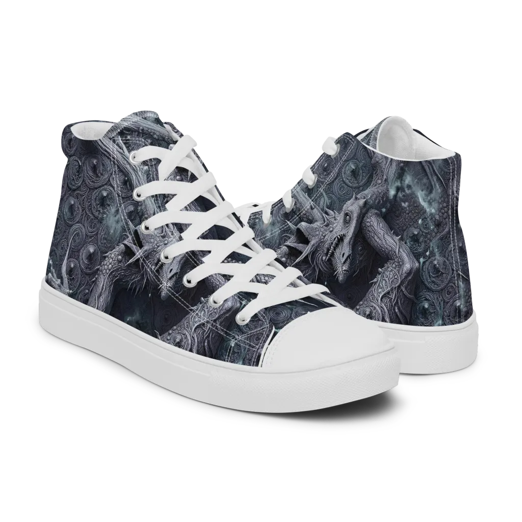 Wyrmwork on Women's High Top Canvas Shoes — Right