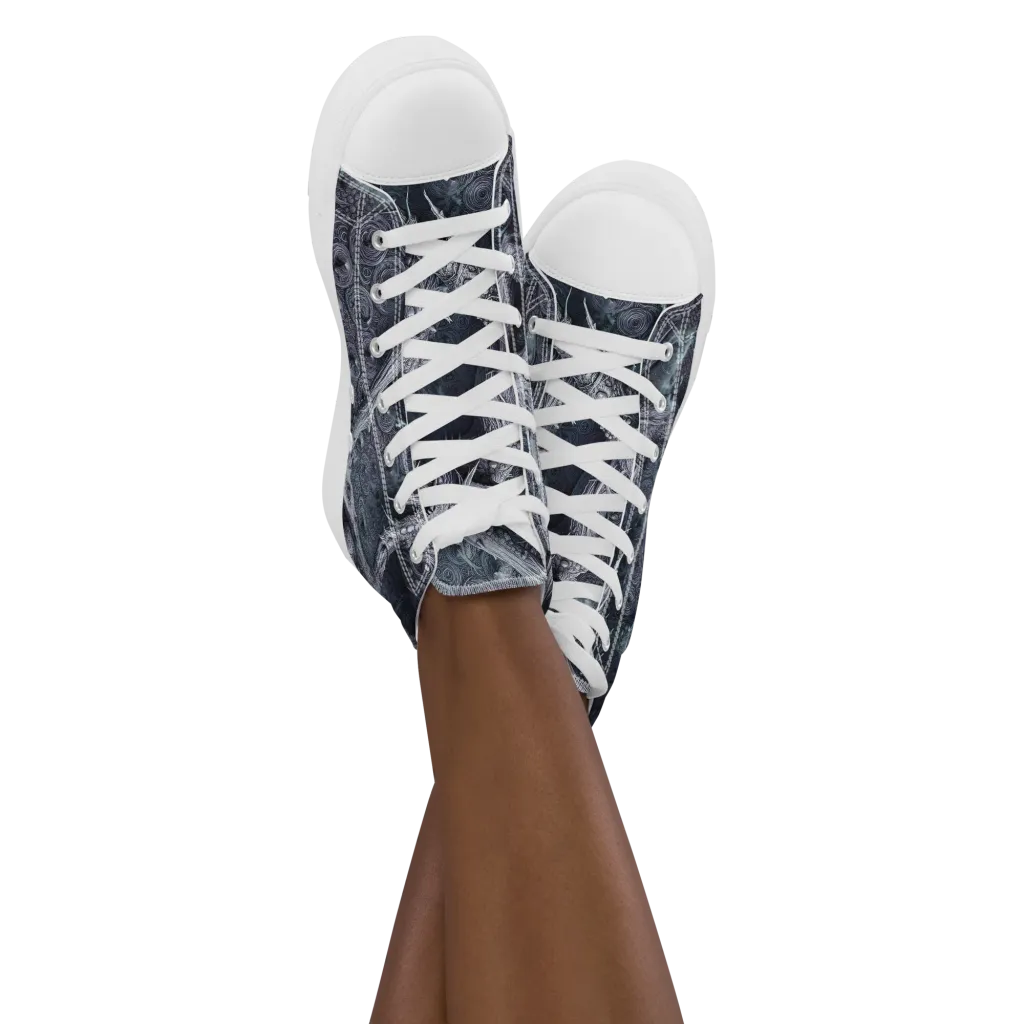 Wyrmwork on Women's High Top Canvas Shoes — Front
