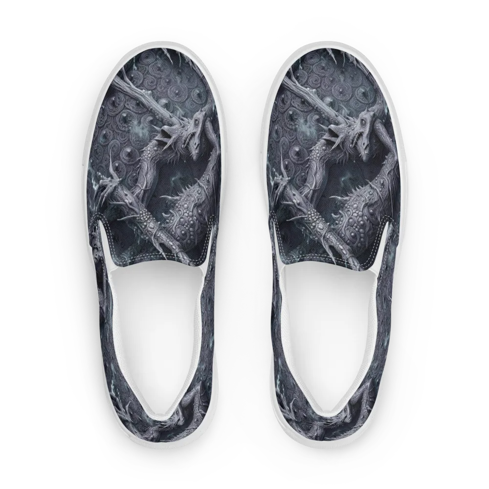 Wyrmwork on Men's Slip-On Canvas Shoes — Front