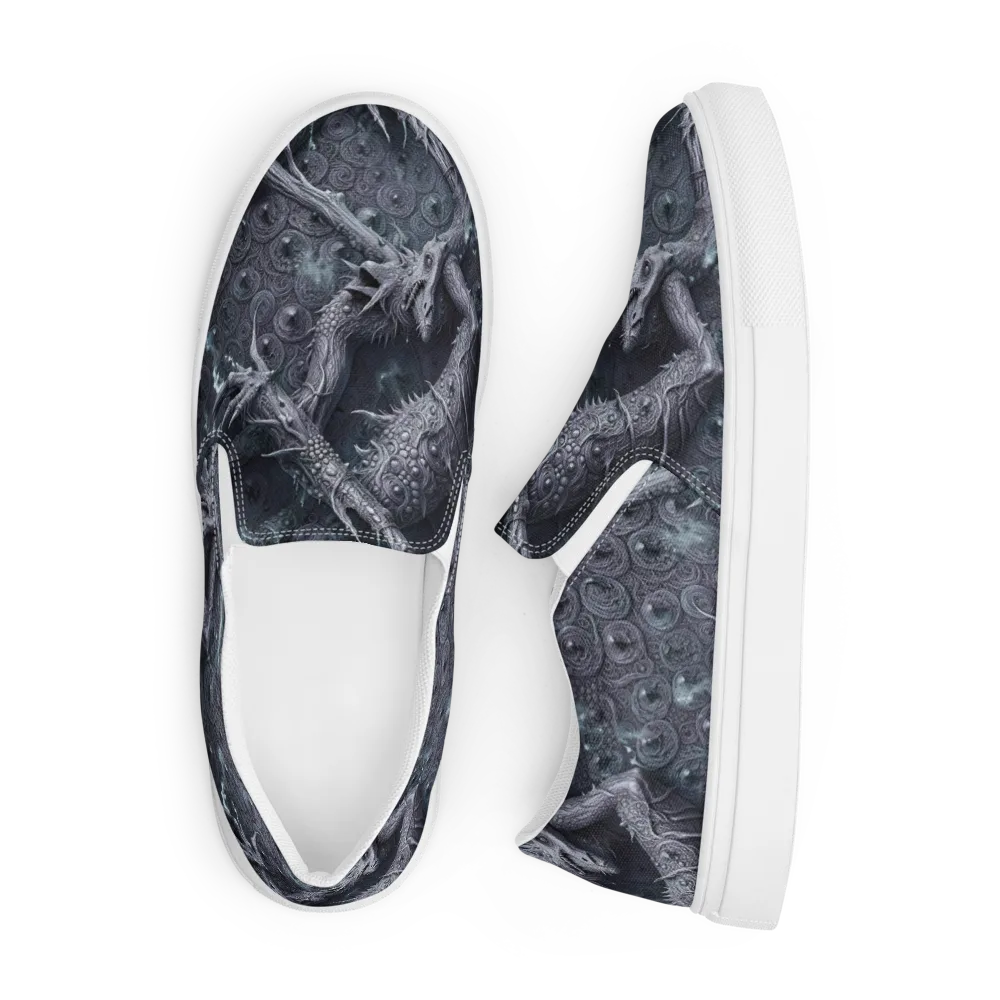 Wyrmwork on Men's Slip-On Canvas Shoes — Front