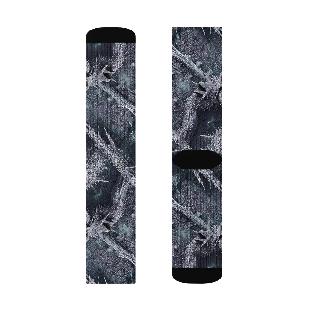 Wyrmwork on Socks — Left Sock