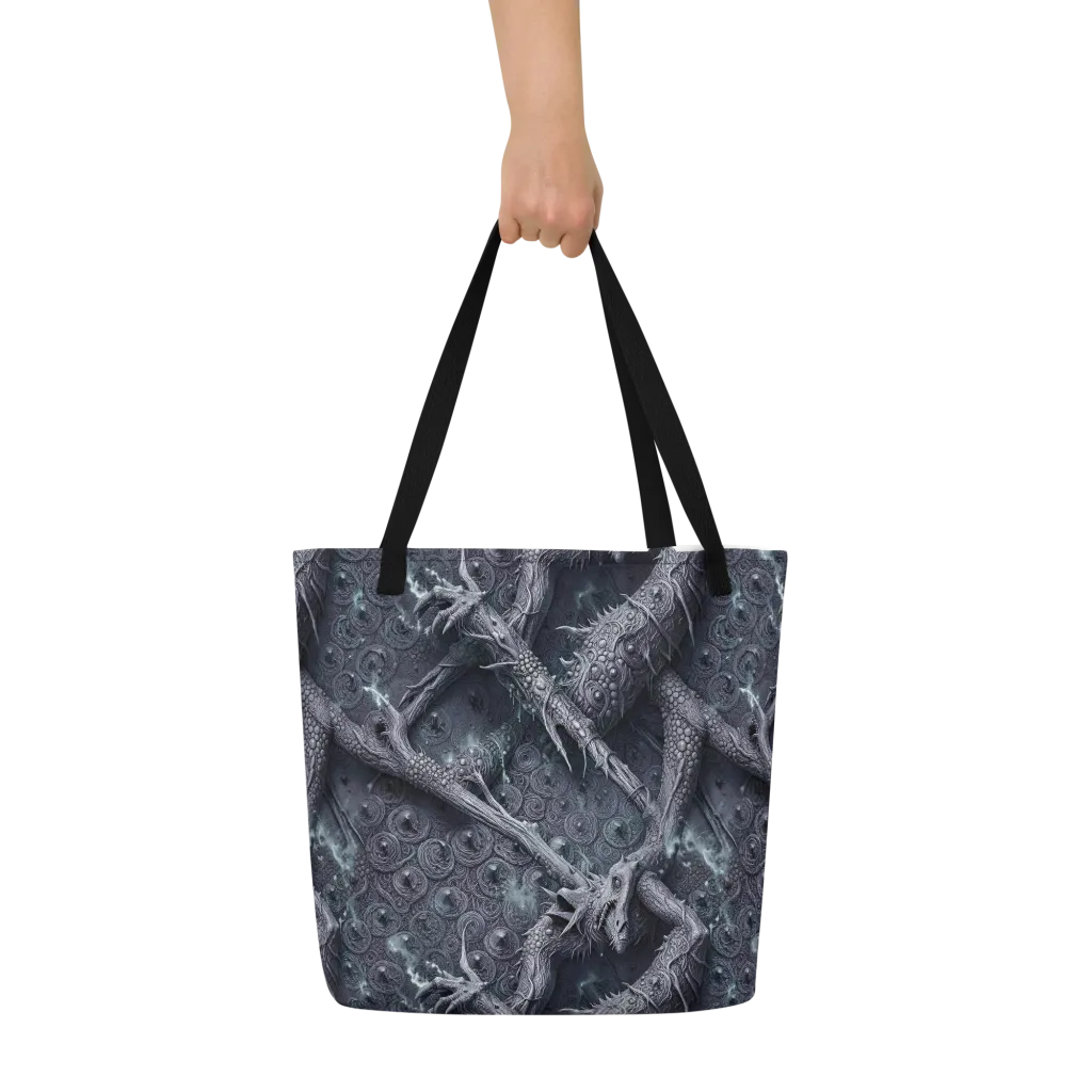 Wyrmwork on Large Tote Bag W/ Pocket — Front