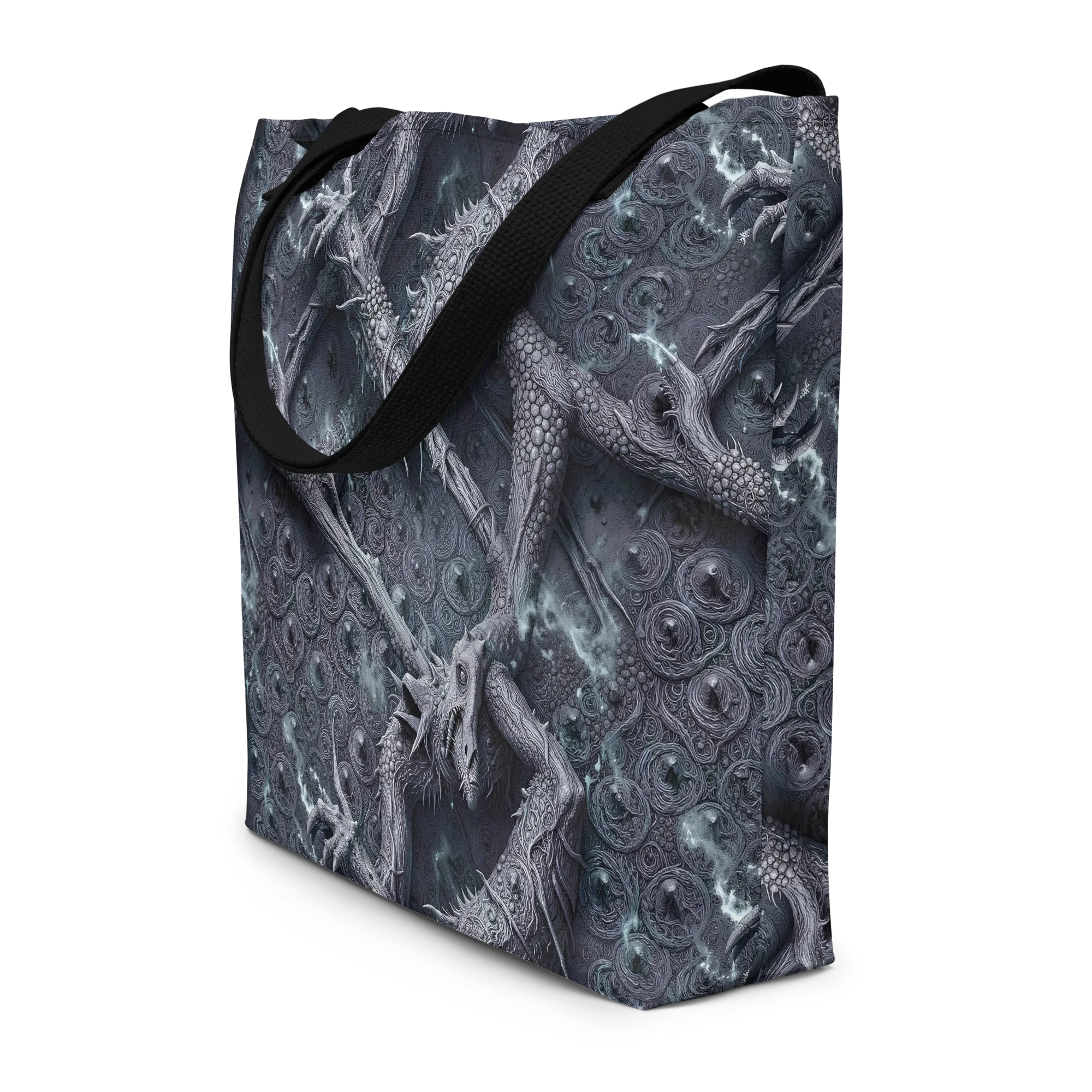 Wyrmwork on Large Tote Bag W/ Pocket — Front
