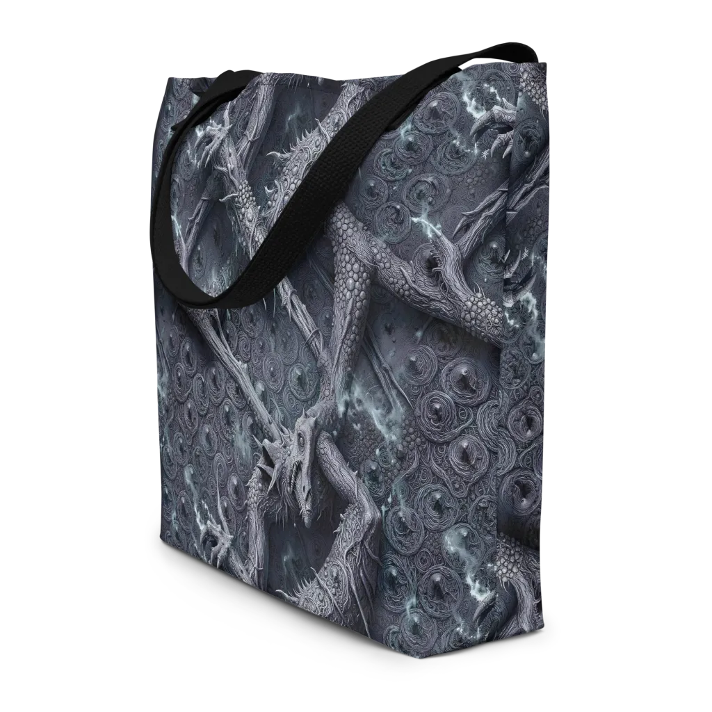 Wyrmwork on Large Tote Bag W/ Pocket — Front
