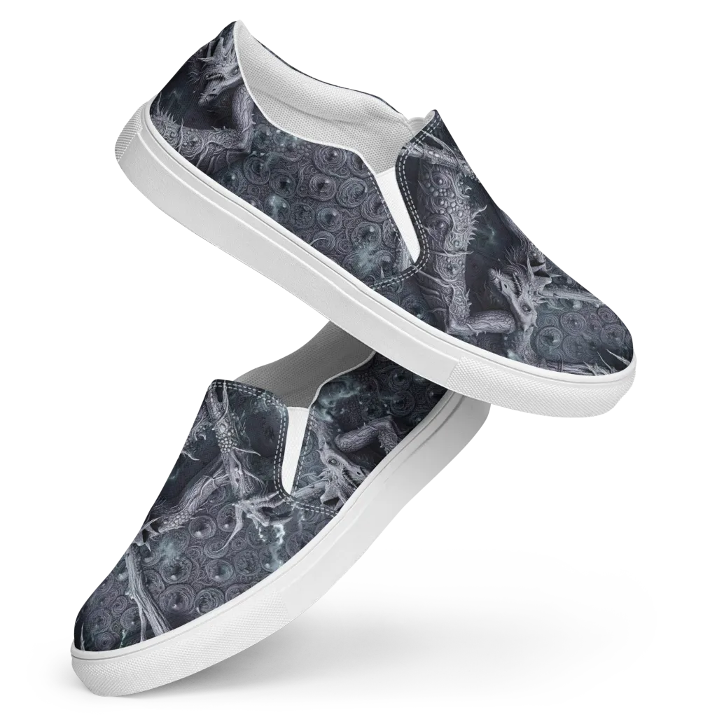 Wyrmwork on Women's Slip-On Canvas Shoes — Front