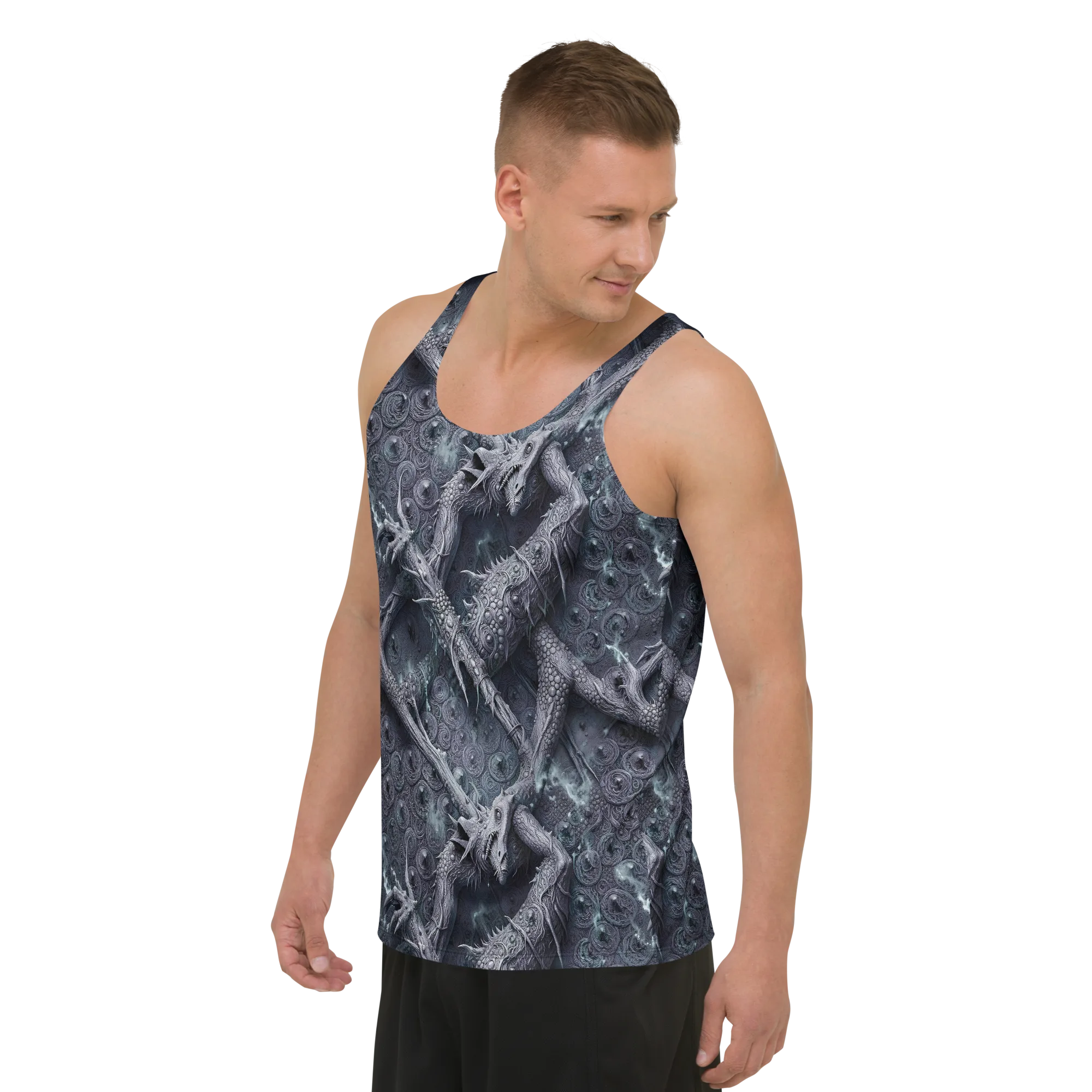 Wyrmwork on Men's Tank Top — Left Front