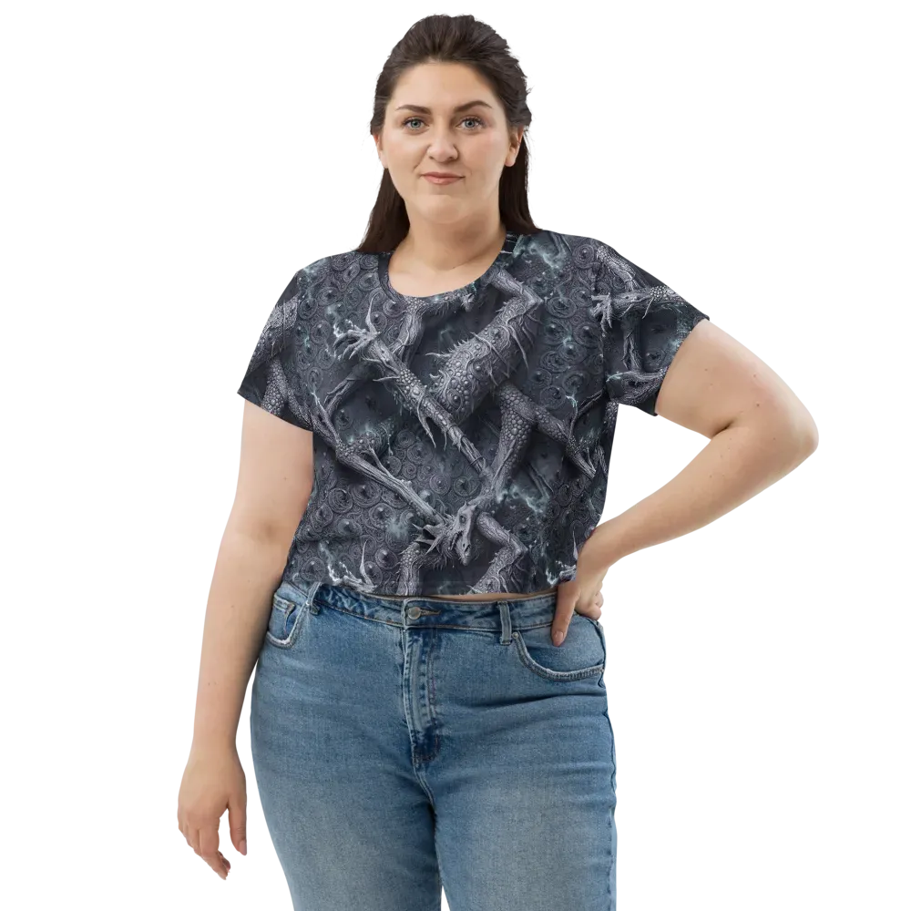 Wyrmwork on Crop Tee — Front